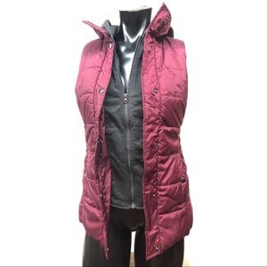 Arizona Jean Co Burgundy and Gray Vest